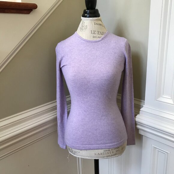 Charlotte Brody Perfect Crew Neck Sweater Womens XS Purple Long Sleeve Pullover - Picture 3 of 12